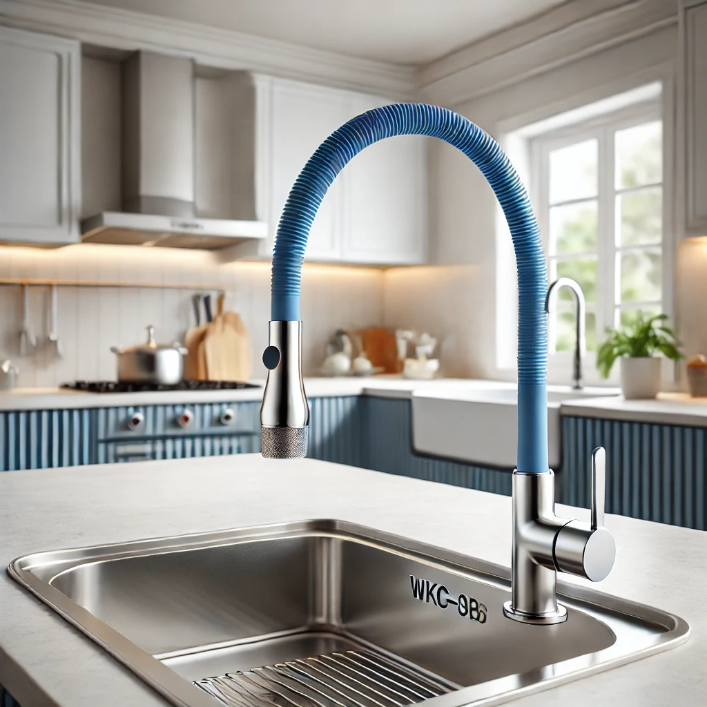 Ілюстративне зображення гнучкого виливу  WEZER WKC-058-BLUE на кухні