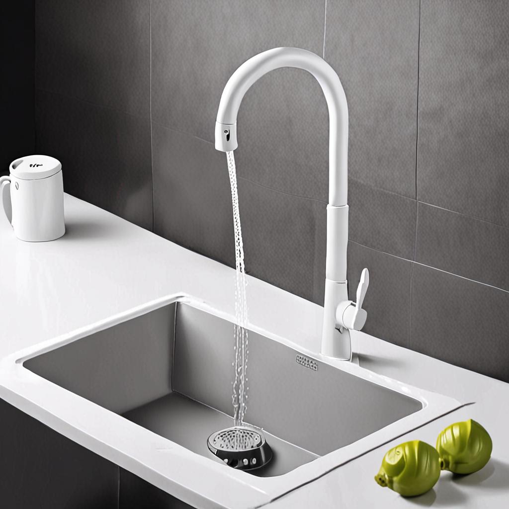 Иллюстративное изображение гибкого излива WEZER WKC-058-WHITE на кухне