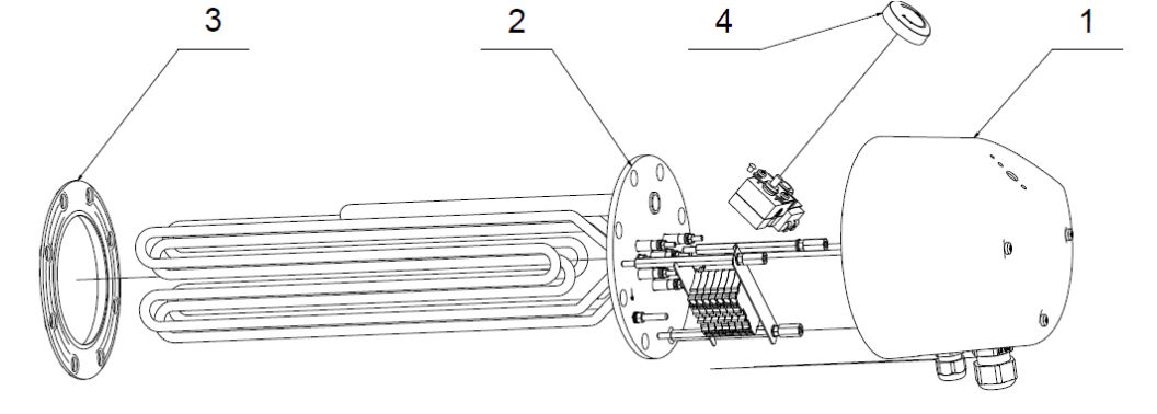 Схема монтажу Нагрівальний елемент Drazice TPJ 150-8/7,5