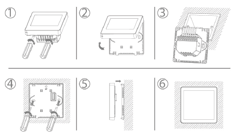 Комнатный сенсорный термостат с WiFi управлением Tervix Pro Line WiFi TouchScreen Thermostat 114150, черный  