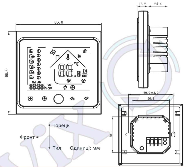 Габаритные размеры Система защиты от затопления Tervix Wired ZEVS Water Stop 1/2'' 491910 автономна с проводными датчиками 