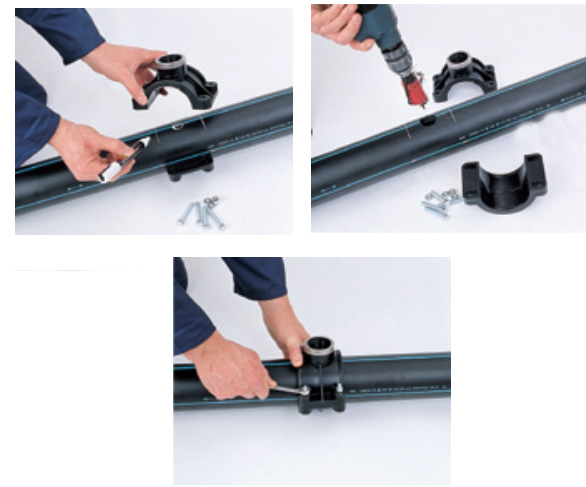 Під'єднання Хомут Unidelta Ø 63 x 1/2" PN10 внутрішнє різьблення