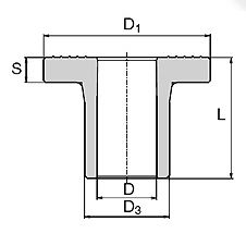 Габаритні розміри Буртик Wavin Ekoplastik PPR 125мм SLN125RCT 