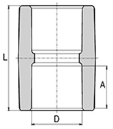 Габаритні розміри Муфта Wavin Ekoplastik PPR 63 SNA063XXXX 