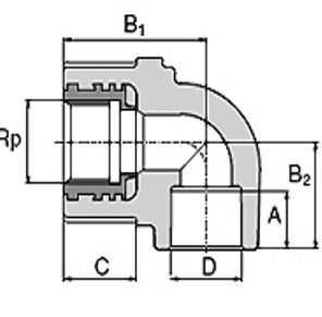 Габаритні розміри Настінний кутник Wavin Ekoplastik SNKS020SXX (для гіпсокартону) 