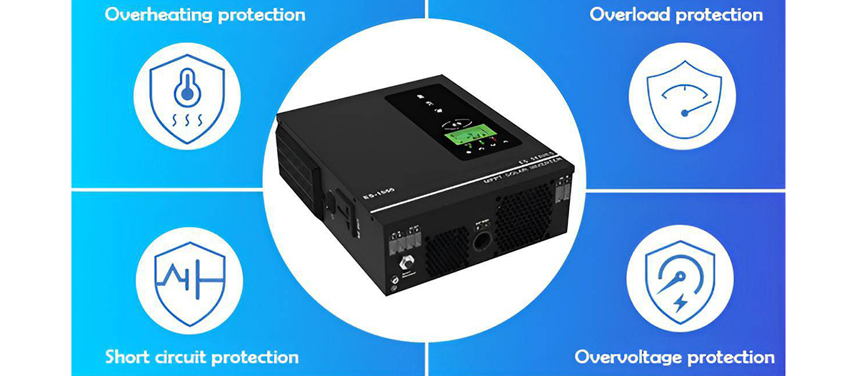 Ступені захисту гібридного інвертору 1.5 кВт ANERN SCI-ES-1500 24V