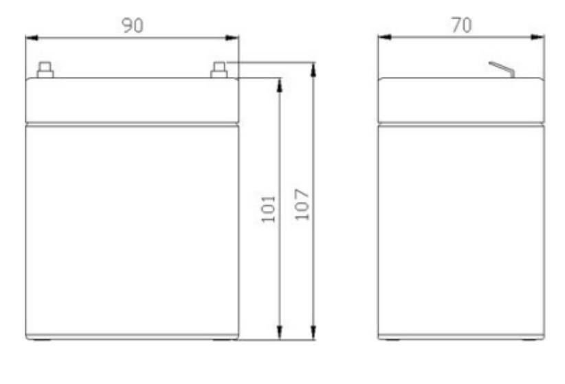 Габаритные размеры Аккумулятор Merlion 6Ah (А-г) LiFePO4 12.8V (4S1P/BMS-10A)