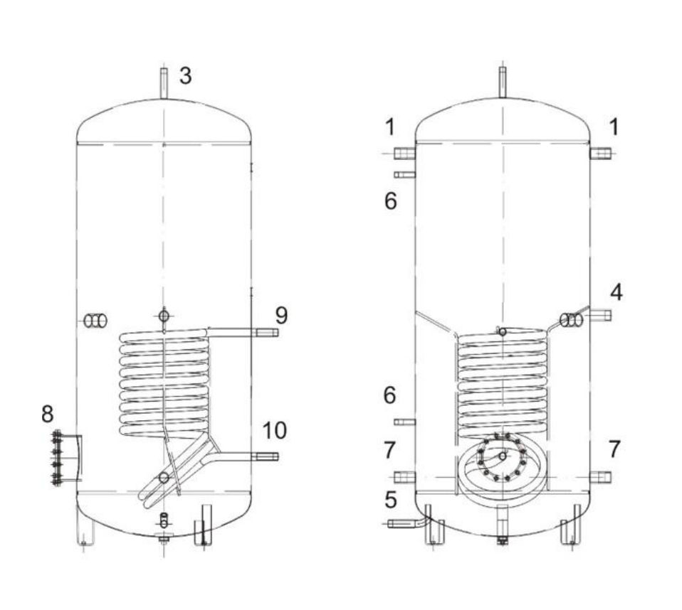 Конструкція Теплоакумулятор Drazice NAD 750 v4 (з ізоляцією Neodul)   