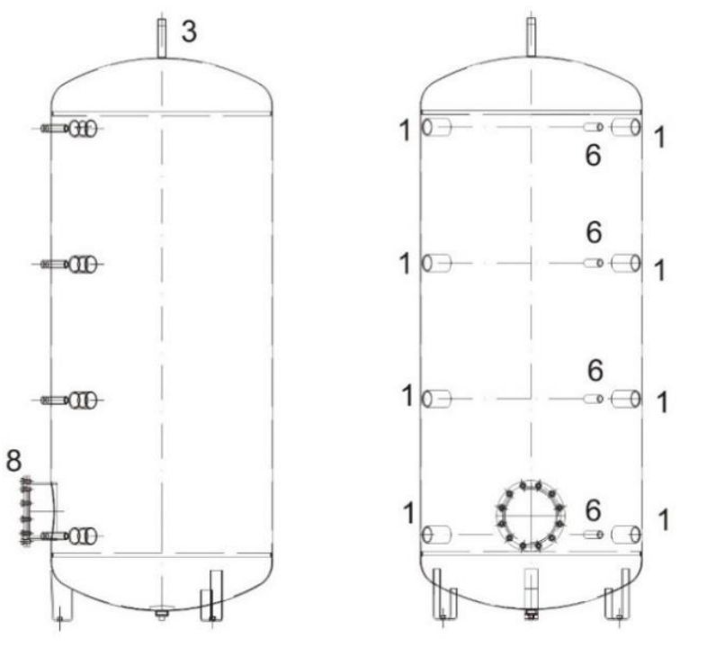Конструкція Теплоакумулятор Drazice NAD 750 v3 (з ізоляцією Neodul)   
