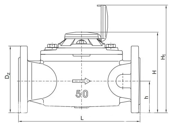 Розміри Лічильник для холодної води Apator Powogaz JS 100 ХВ DN100 IMPERO 